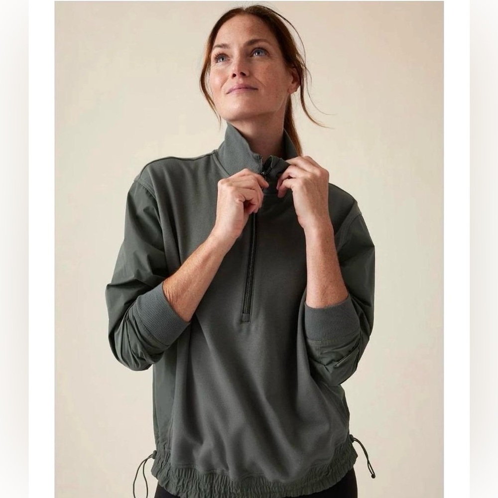 Athleta Triumph Hybrid Half Zip Sweatshirt, NWT